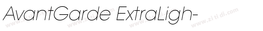 AvantGarde ExtraLigh字体转换